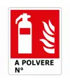 Cartello con scritta 'a polvere N°'