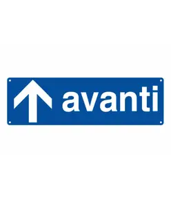 Cartello con scritta 'avanti'