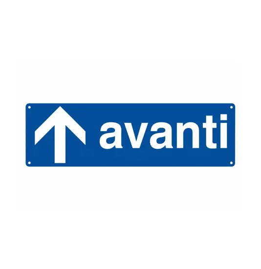 Cartello con scritta 'avanti'