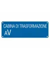 Cartello con scritta 'cabina elettrica a V'