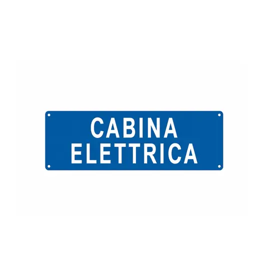 Cartello con scritta 'cabina elettrica'