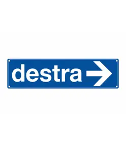 Cartello con scritta 'destra'