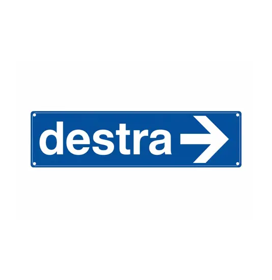 Cartello con scritta 'destra'