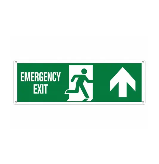 Cartello con scritta 'emergency exit avanti'