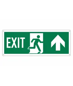 etichette adesive scirtta 'exit' freccia avanti
