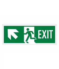 etichette adesive con scritta 'exit' freccia avanti / a sinistra