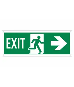 etichette adesive 'exit' freccia a destra, con scritta