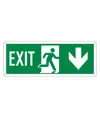 etichette adesive scritta 'exit' con freccia indietro