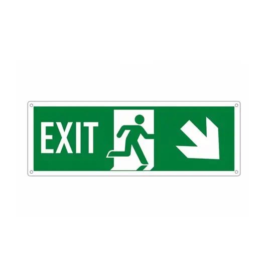 Cartello con scritta 'exit indietro/destra'
