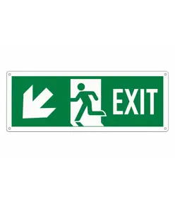 etichette adesive scritta 'exit' freccia indietro a sinsitra