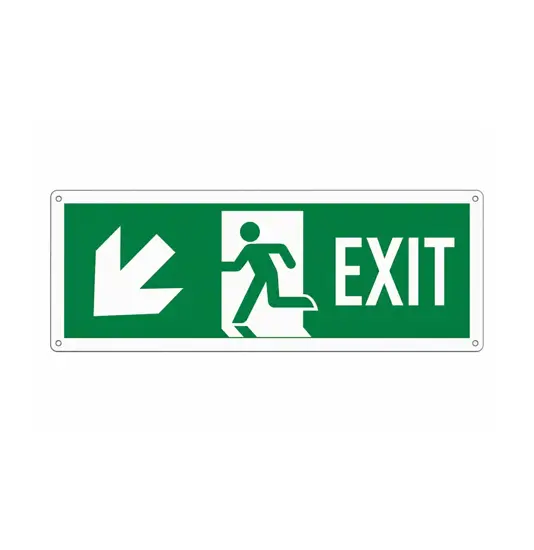 Cartello con scritta 'exit indietro/sinistra'