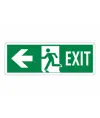 etichette adesive scritta 'exit' e freccia a sinistra