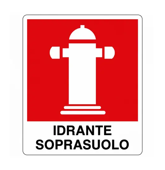 Cartello con scritta 'idrante soprasuolo'