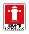 Cartello con scritta 'idrante sottosuolo'