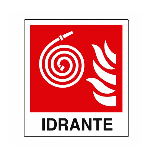 Cartello con scritta 'idrante'