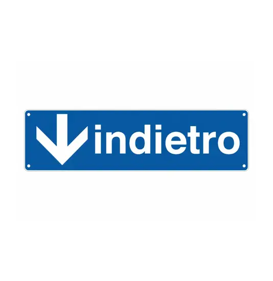 Cartello con scritta 'indietro'