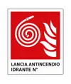 Cartello con scritta 'Lancia antincendio idrante N'