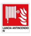 Cartello con scritta 'lancia antincendio N°'
