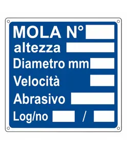 Cartello con scritta 'mola N°__'
