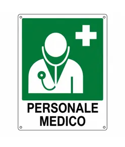 etichette adesive simbolo 'personale medico' con scritta