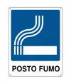 Cartello con scritta 'posto fumo'