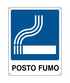 Cartello con scritta 'posto fumo'