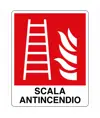 Cartello con scritta 'scala antincendio'
