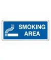 Cartello con scritta 'smoking area'