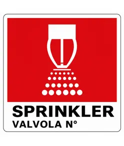 etichette con scritta 'Sprinkler valvola N°