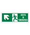 etichette adesive con scritta  Uscita di emergenza avanti \ a sinistra