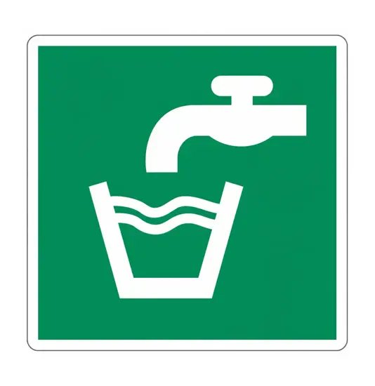 Cartello con simbolo 'acqua potabile