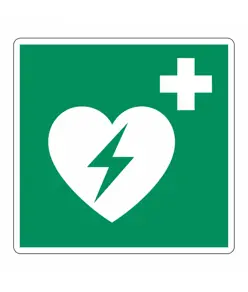 etichette adesive con simbolo defibrillatore di emergenza