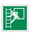 Cartello con simbolo 'finestra con scala'