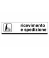 Cartello con simbolo 'ricevimento e spedizione'