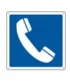 Cartello con simbolo 'ubicazione telefono'