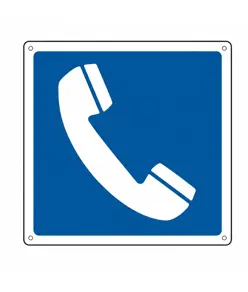 Cartello con simbolo 'ubicazione telefono'