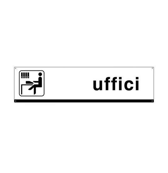 Cartello con simbolo 'uffici'