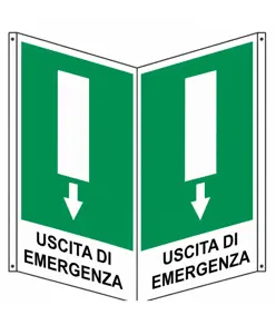 Cartello con simbolo 'uscita di emergenza'