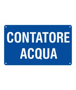 Etichetta adesiva indicazione 'contatore acqua'