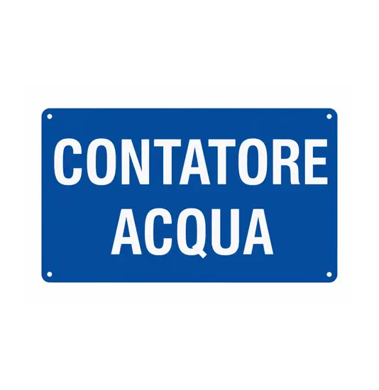 Cartello 'contatore acqua'