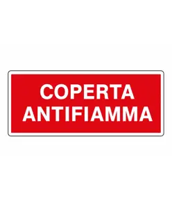 etichette adesive scritta 'coperta antifiamma'