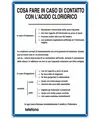 Cartello 'cosa fare in caso di contatto con l'acido cloridrico'