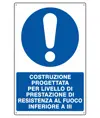 Cartello  costruzione progettata per livello di prestazione di resistenza