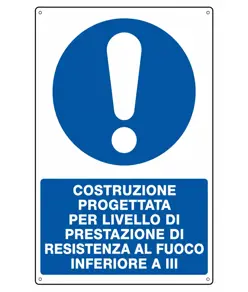 Cartello  costruzione progettata per livello di prestazione di resistenza