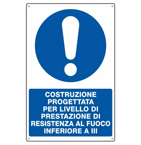 Cartello  costruzione progettata per livello di prestazione di resistenza