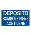 Cartello 'deposito bombole piene acetilene