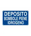 Cartello 'deposito bombole piene idrogeno