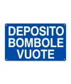 Cartello 'deposito bombole vuote
