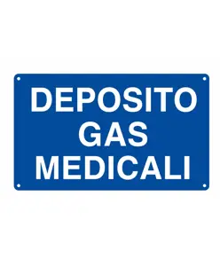 Cartello 'deposito gas medicinali'
