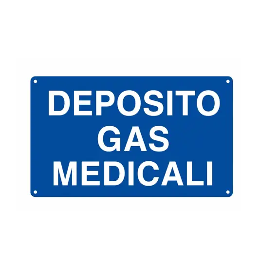 Cartello 'deposito gas medicinali'
